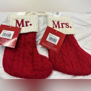 Mr and Mrs stocking set